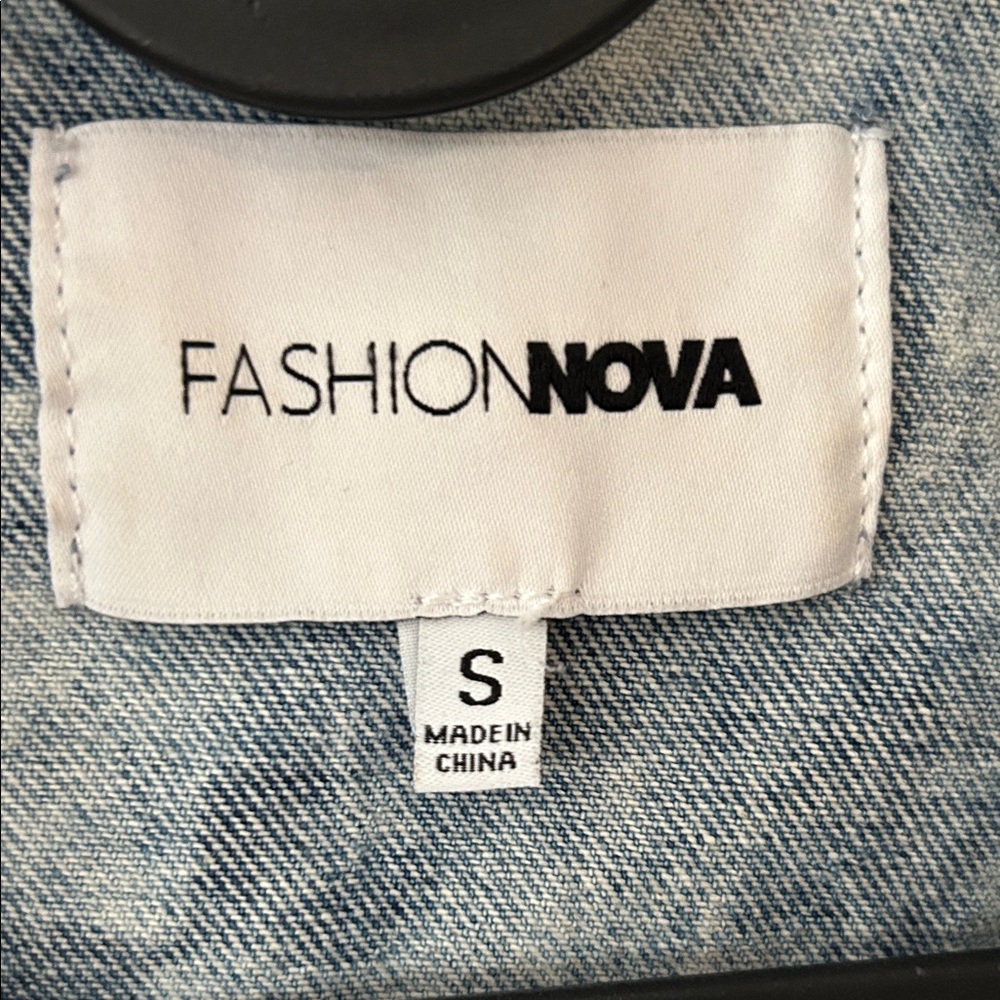 Fashion Nova Light Blue Tie-Dye Jacket - Picture 2 of 2